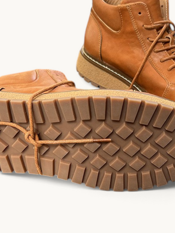 Bottines de travail en cuir pleine fleur