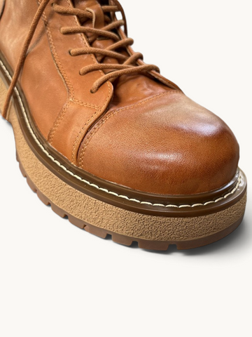 Bottines de travail en cuir pleine fleur