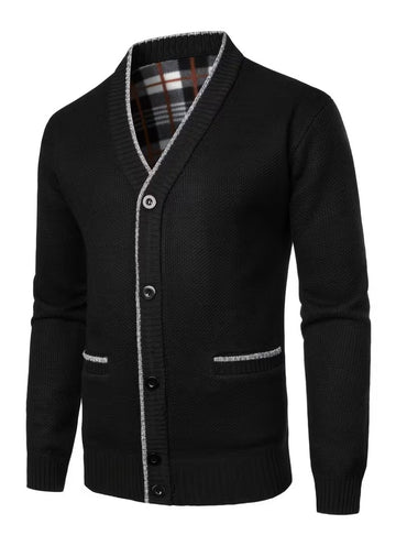 Cardigan à col V boutonné