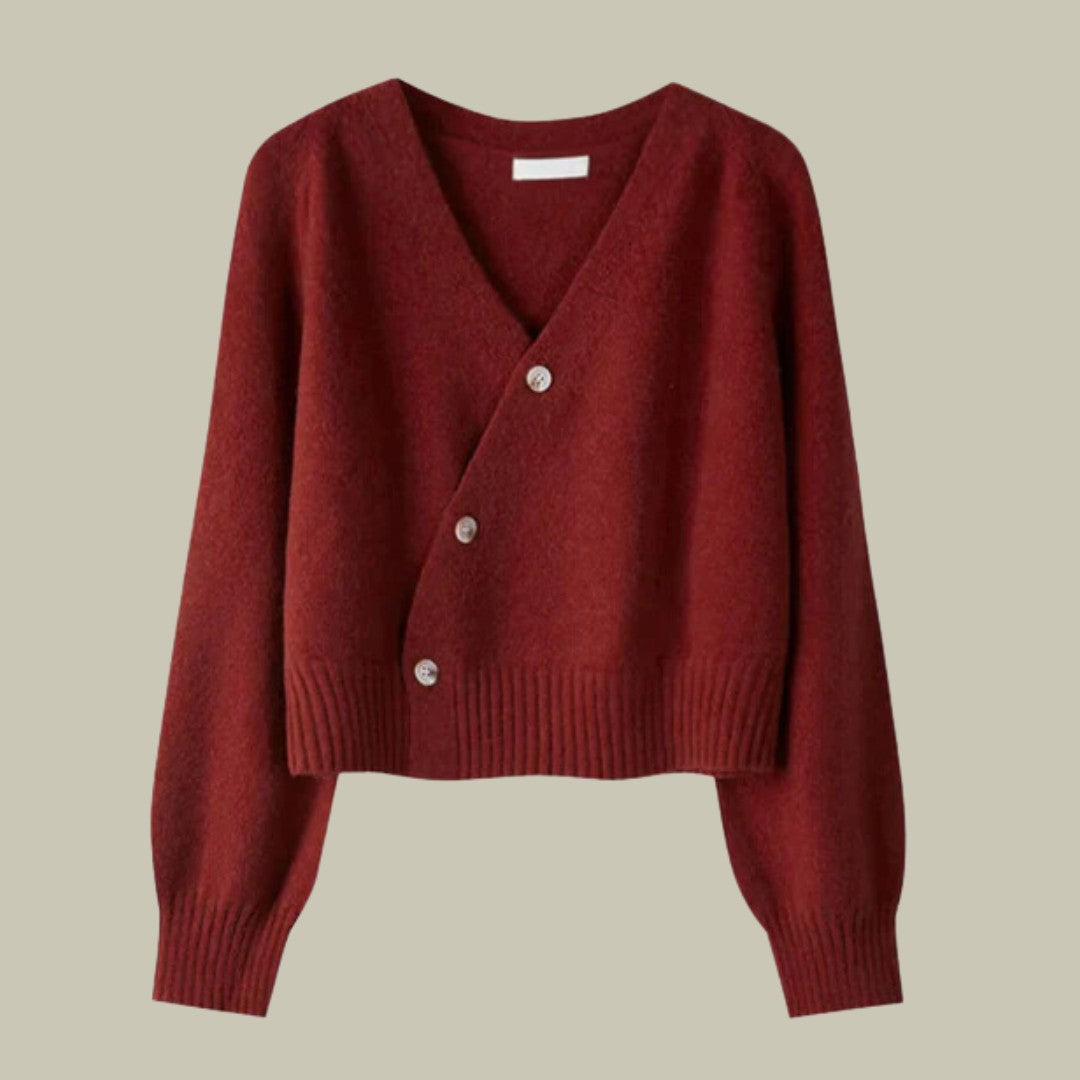 Cardigan en laine mérinos, rouille