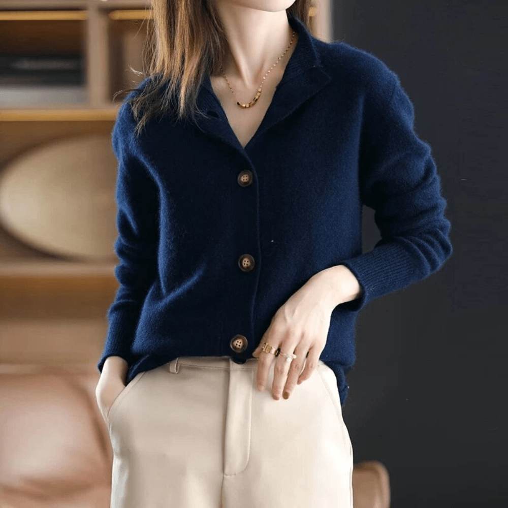 Cardigan en maille fine, vu de face