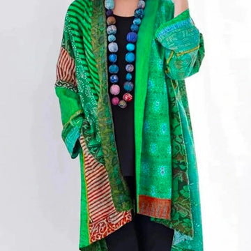 Cardigan long à panneaux