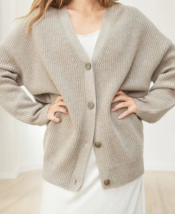 Cardigan oversize col V