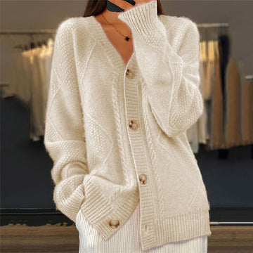 Cardigan torsadé col V