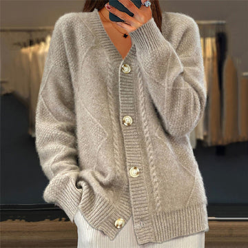 Cardigan torsadé col V