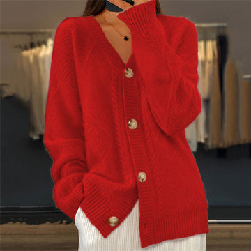 Cardigan torsadé col V