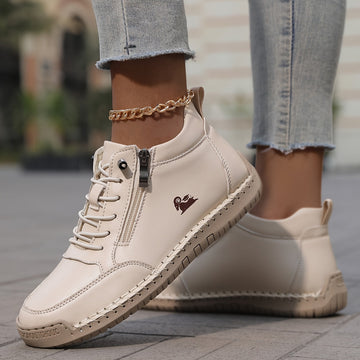 Chaussures lacées zippées