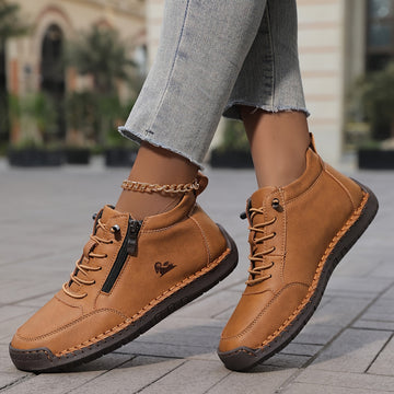 Chaussures lacées zippées
