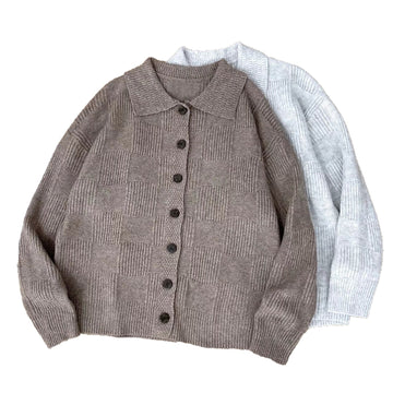 Cardigan en maille à col cranté