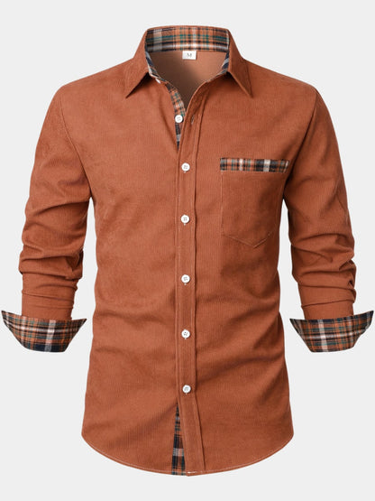 Chemise côtelée à carreaux, vue 1