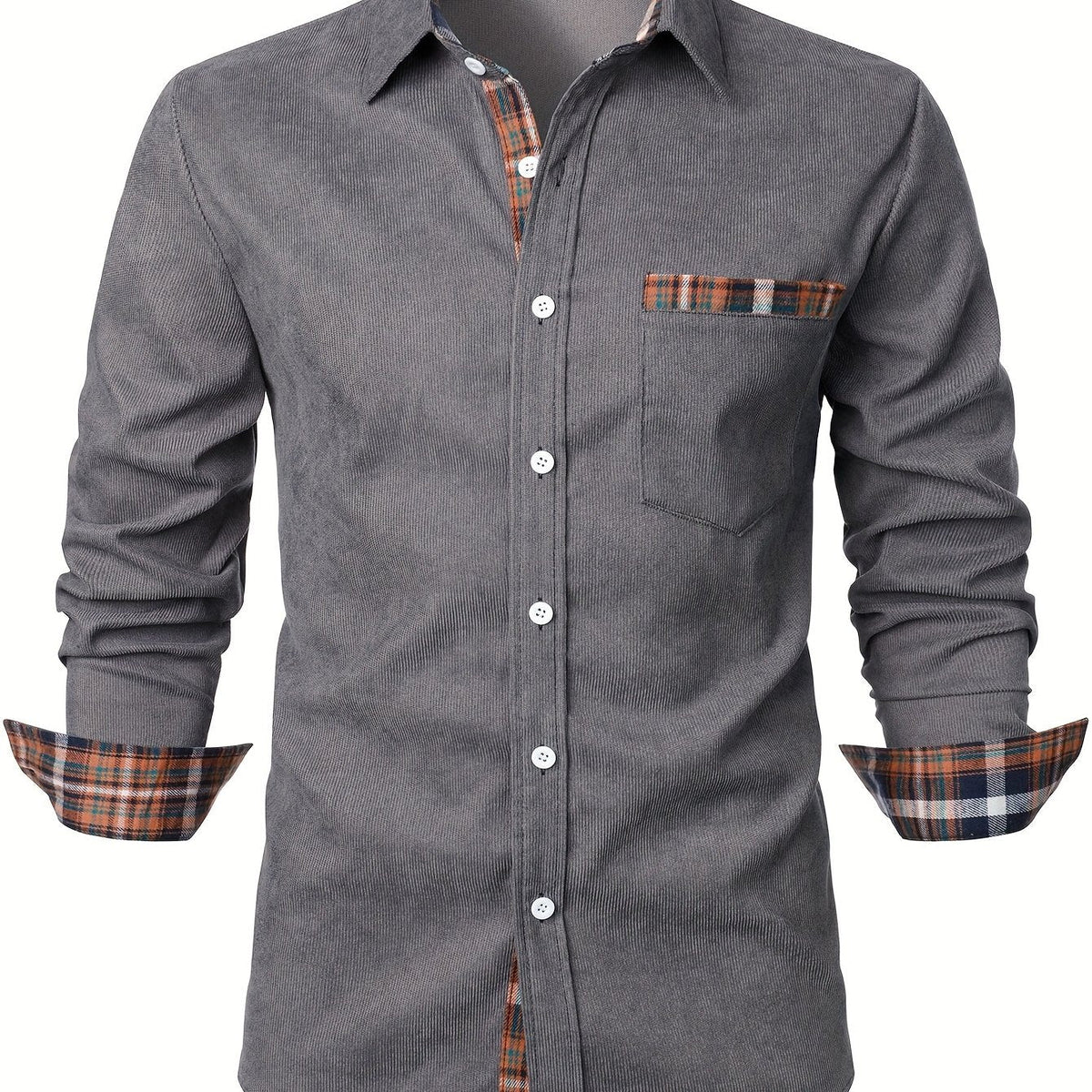 Chemise côtelée à carreaux, vue 12