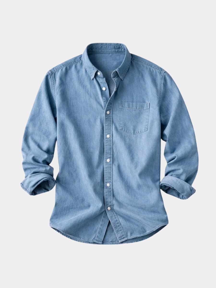 Chemise délavée à poche, vue 1