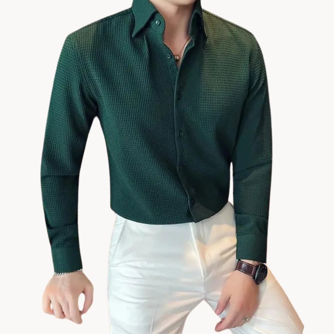 Chemise gaufrée ajustée, vue 1