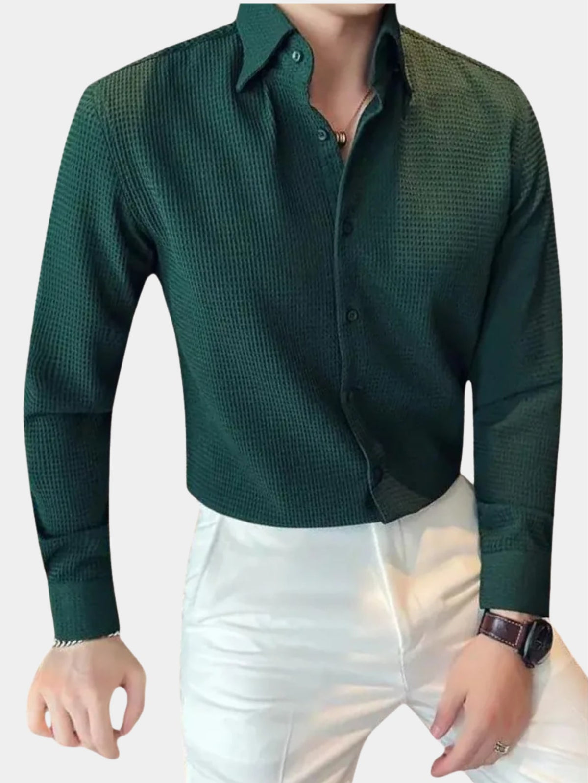 Chemise gaufrée ajustée, vue 6