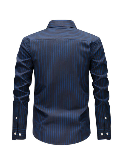 Chemise rayée col boutonné, vue 10