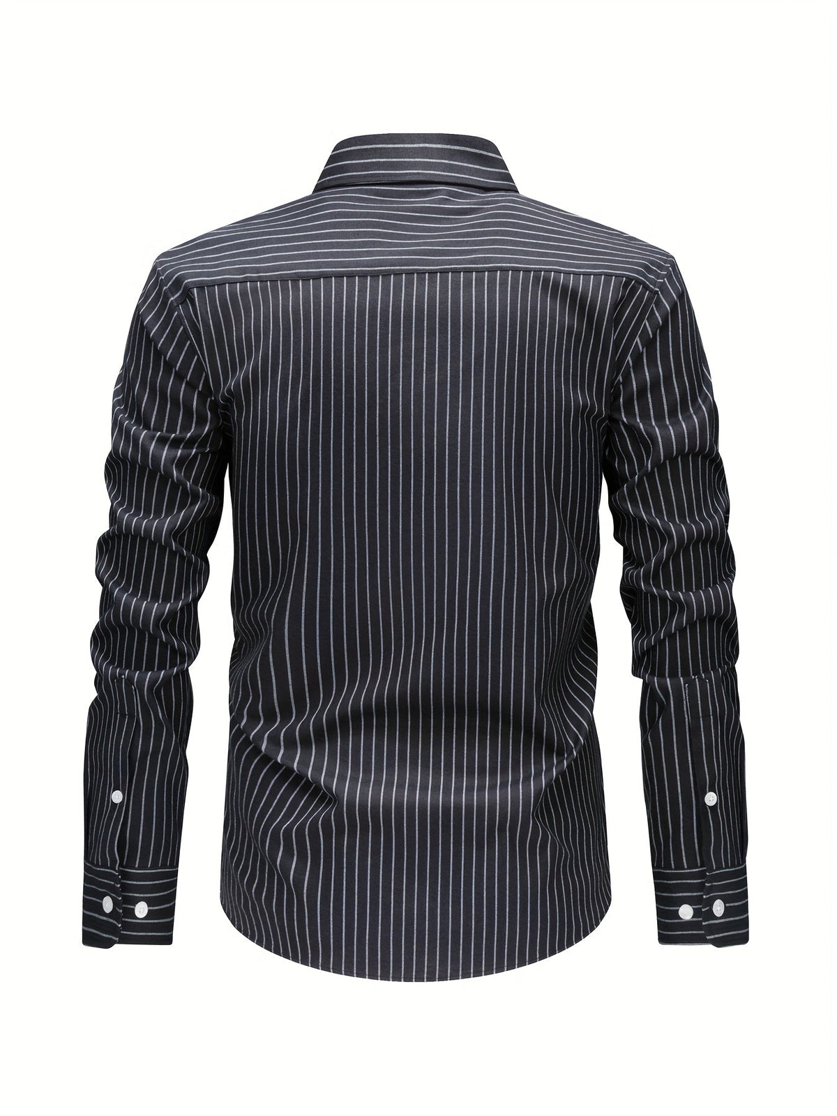 Chemise rayée col boutonné, vue 9