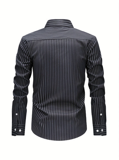 Chemise rayée col boutonné, vue 9