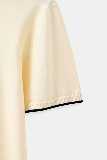 Contrast Trim Slim Polo sleeve detail by Old Money