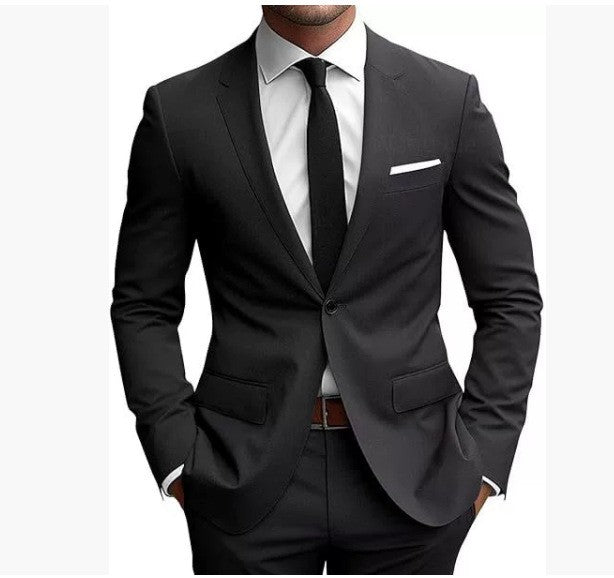 Costume ajusté deux pièces, noir