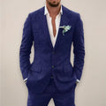 Costume deux pièces ajusté, coloris bleu