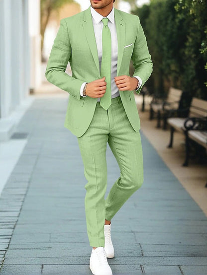 Costume léger ajusté, vert clair