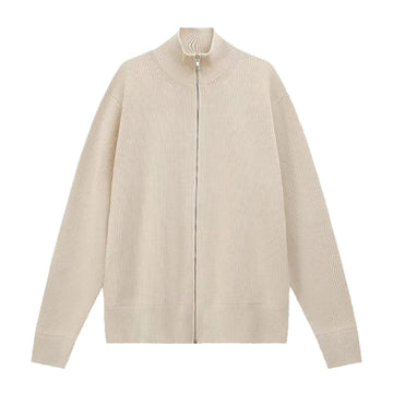 Cardigan col cheminée double zip