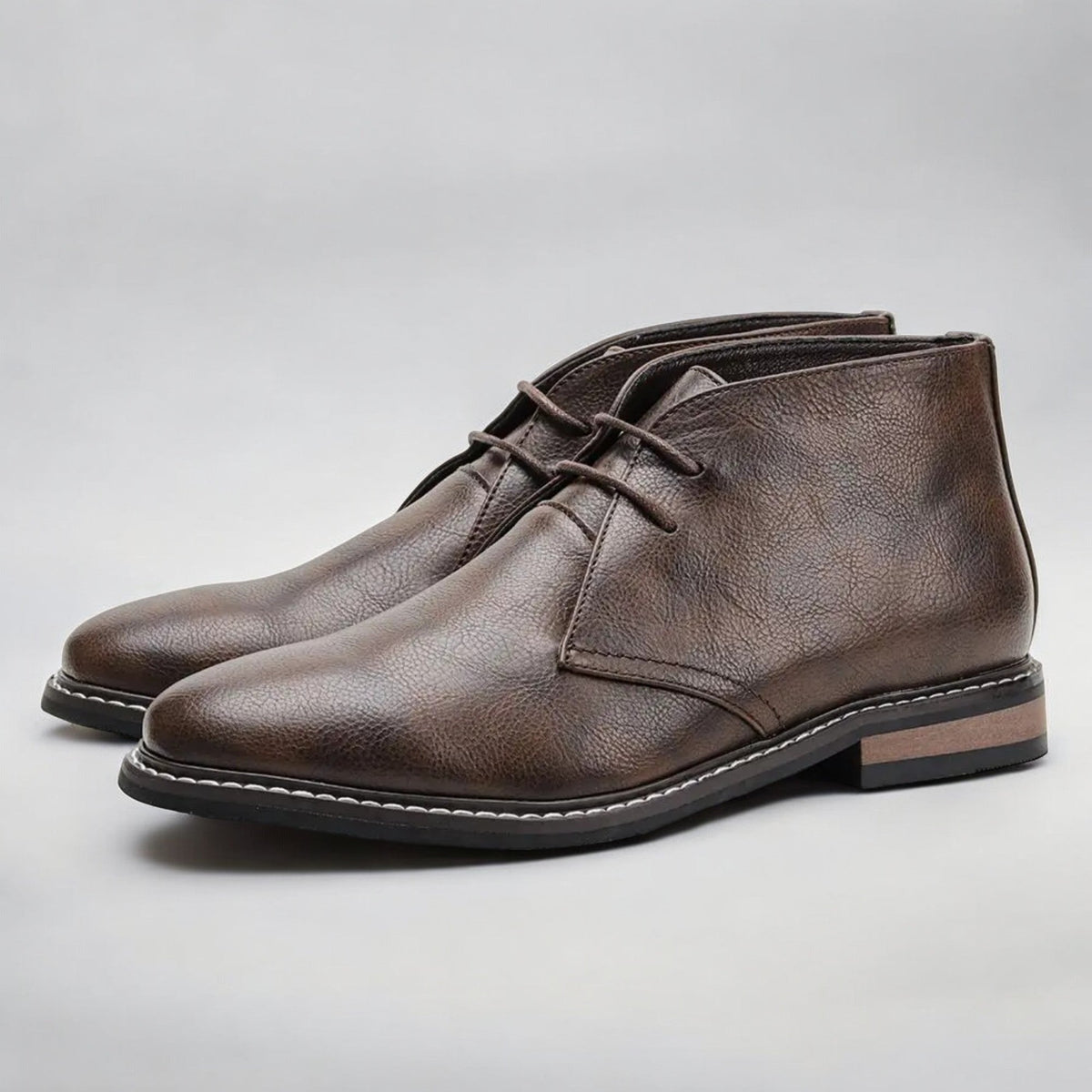 Desert boots deux œillets, marron foncé