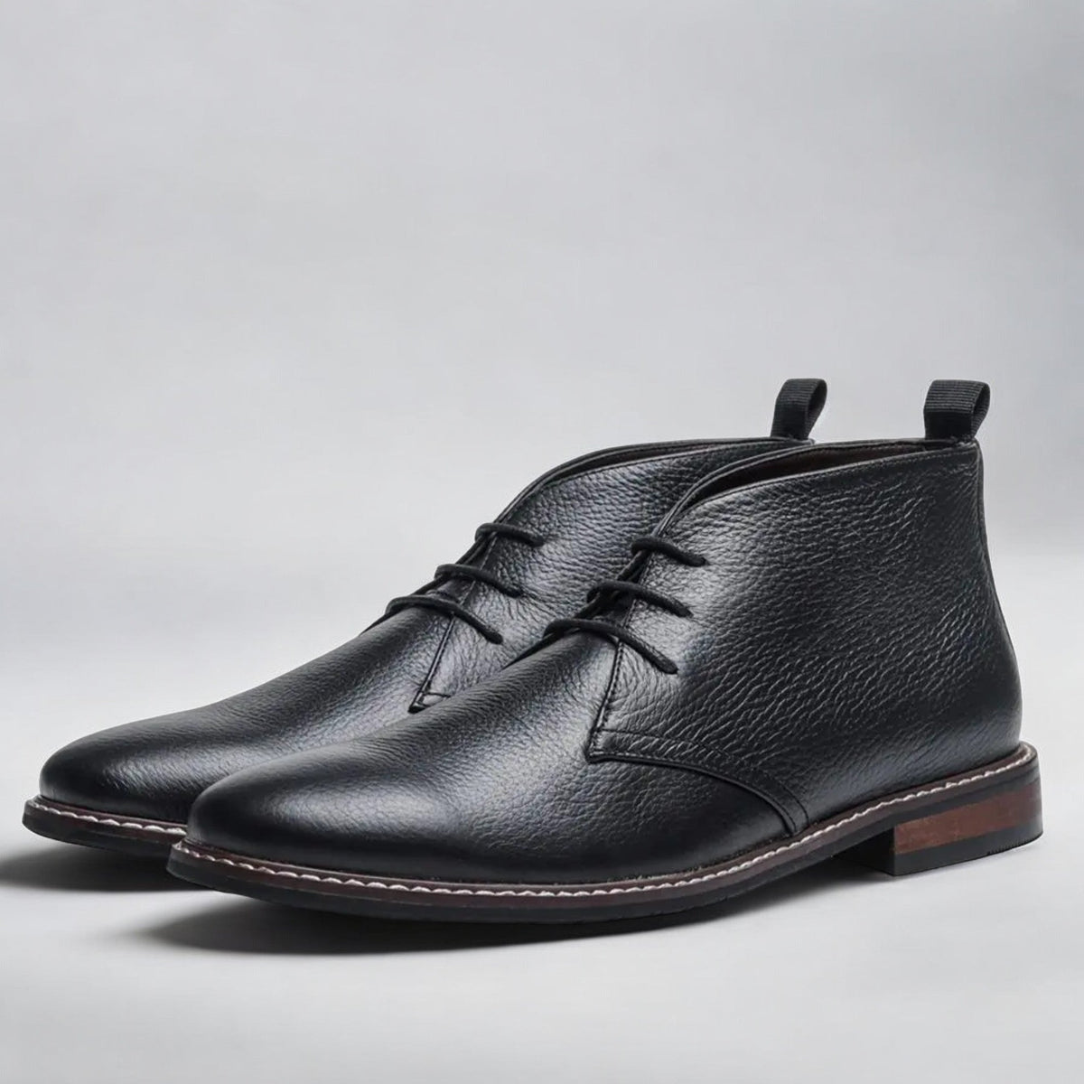 Desert boots deux œillets, noir