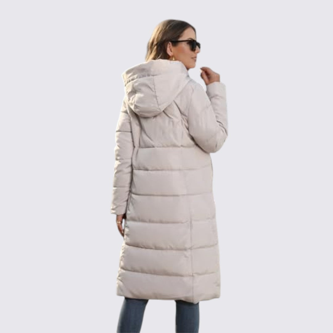 Doudoune longue à capuche pour femme, vue 2