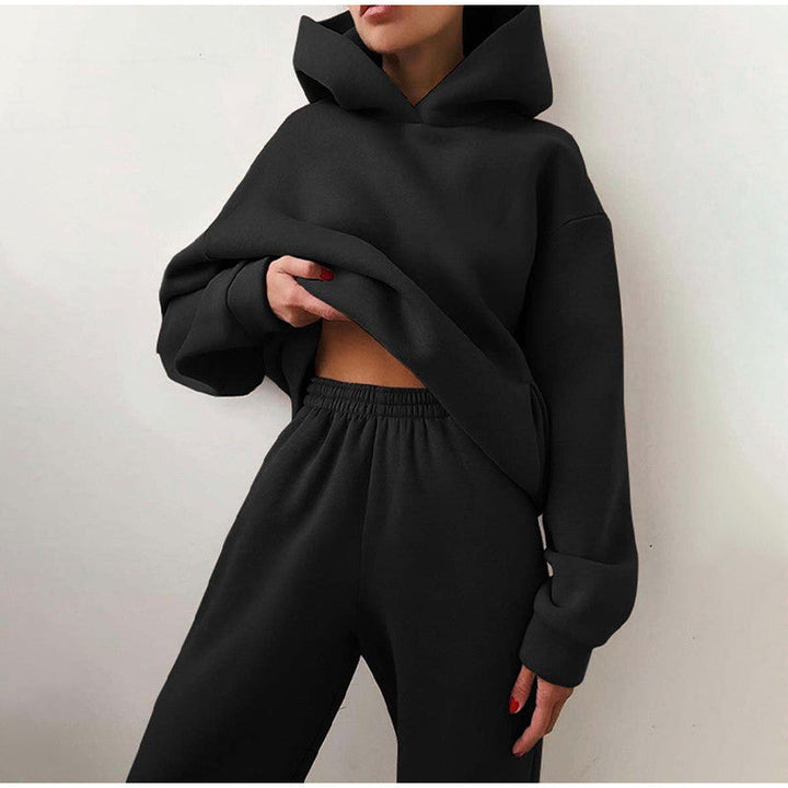 Ensemble hoodie oversize, coloris noir, vu de face