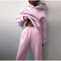Ensemble hoodie oversize, coloris rose, vu de face