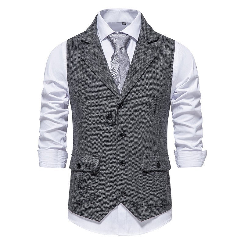 Gilet à chevrons cintré, anthracite