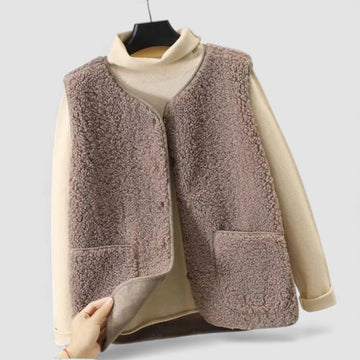Gilet en peluche bouclée