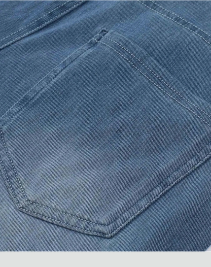 Jean large taille élastique, poche arrière