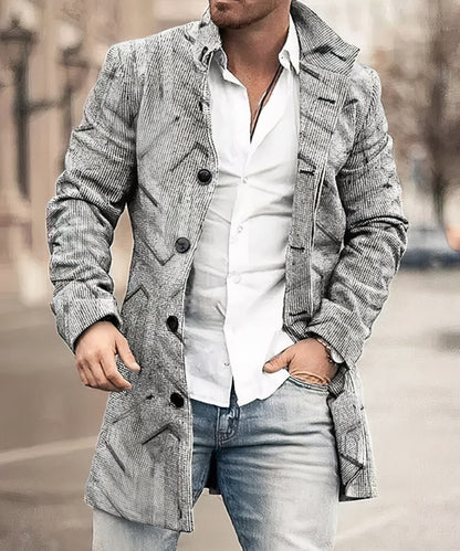 Manteau à motifs boutonné, vue 7