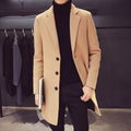Manteau ajusté revers étroit, coloris camel, vue de face