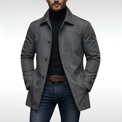 Manteau de ville droit, gris