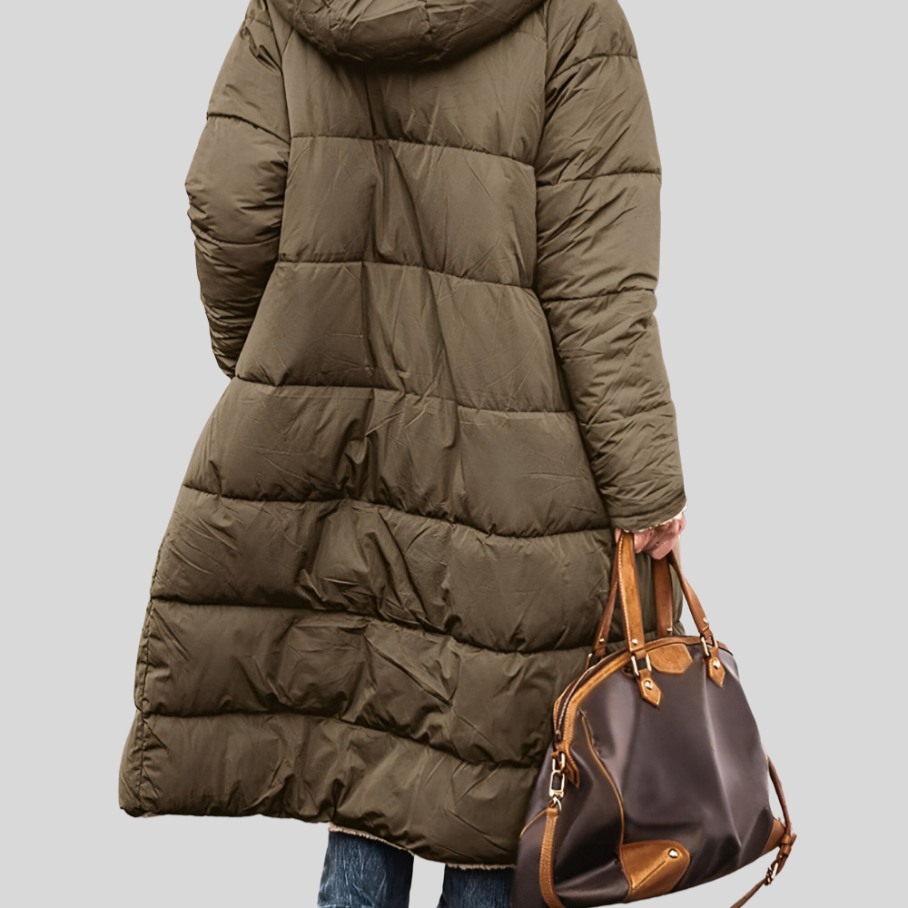 Manteau matelassé doublé sherpa pour femme, vue 2