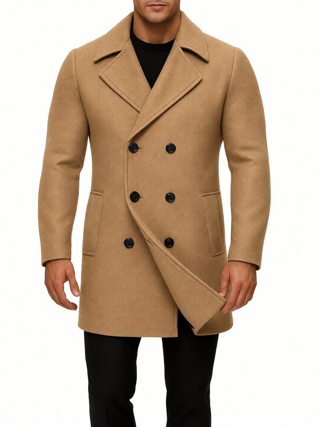 Manteau midi croisé, vue 2