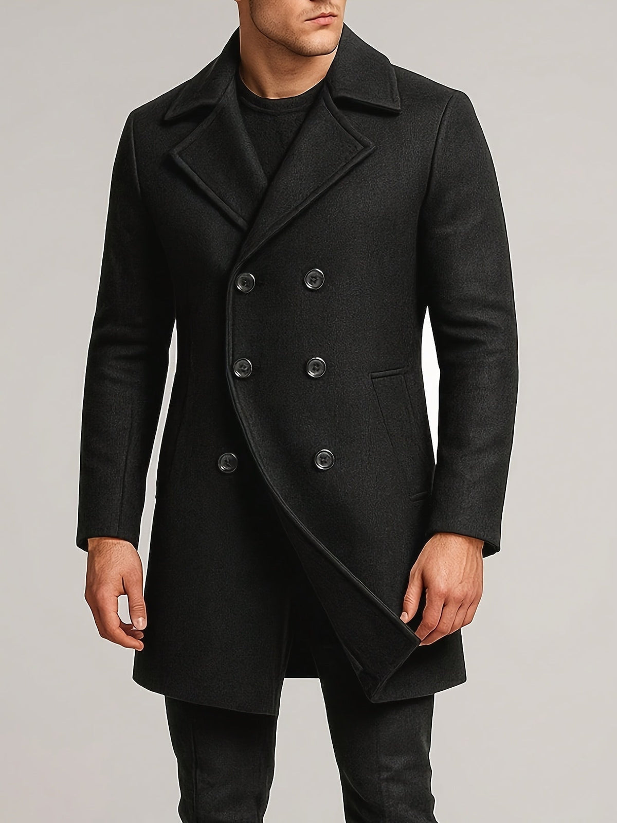 Manteau midi croisé, vue 3