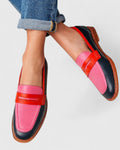 Mocassin à pont, coloris multicolore, la paire présentée à plat