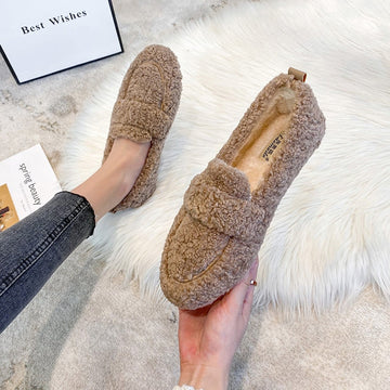 Mocassins en peluche