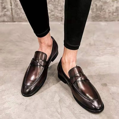 Mocassins en cuir poli, vue 1
