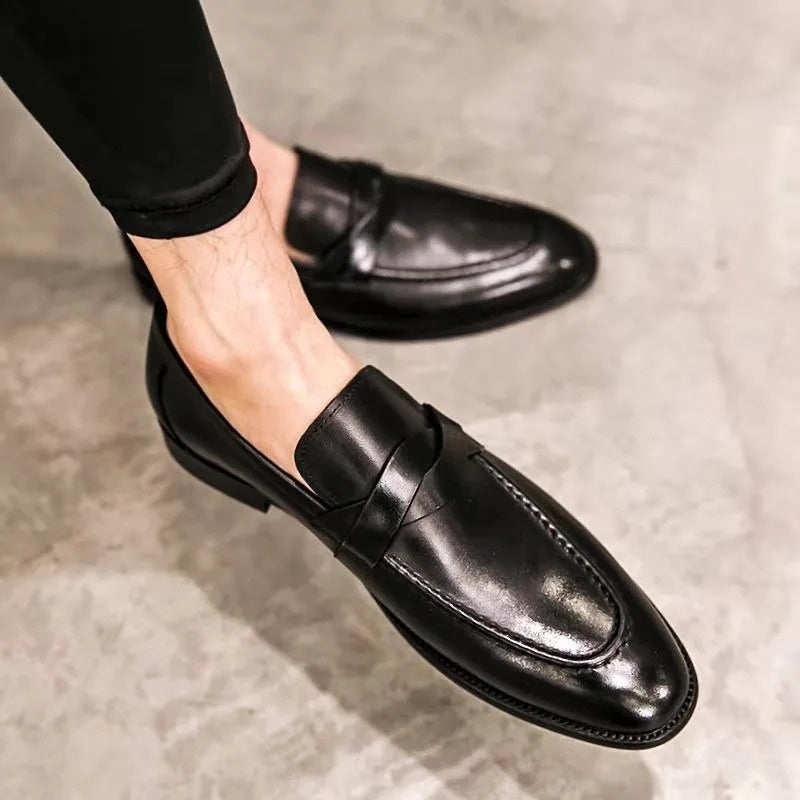 Mocassins en cuir poli, vue 5