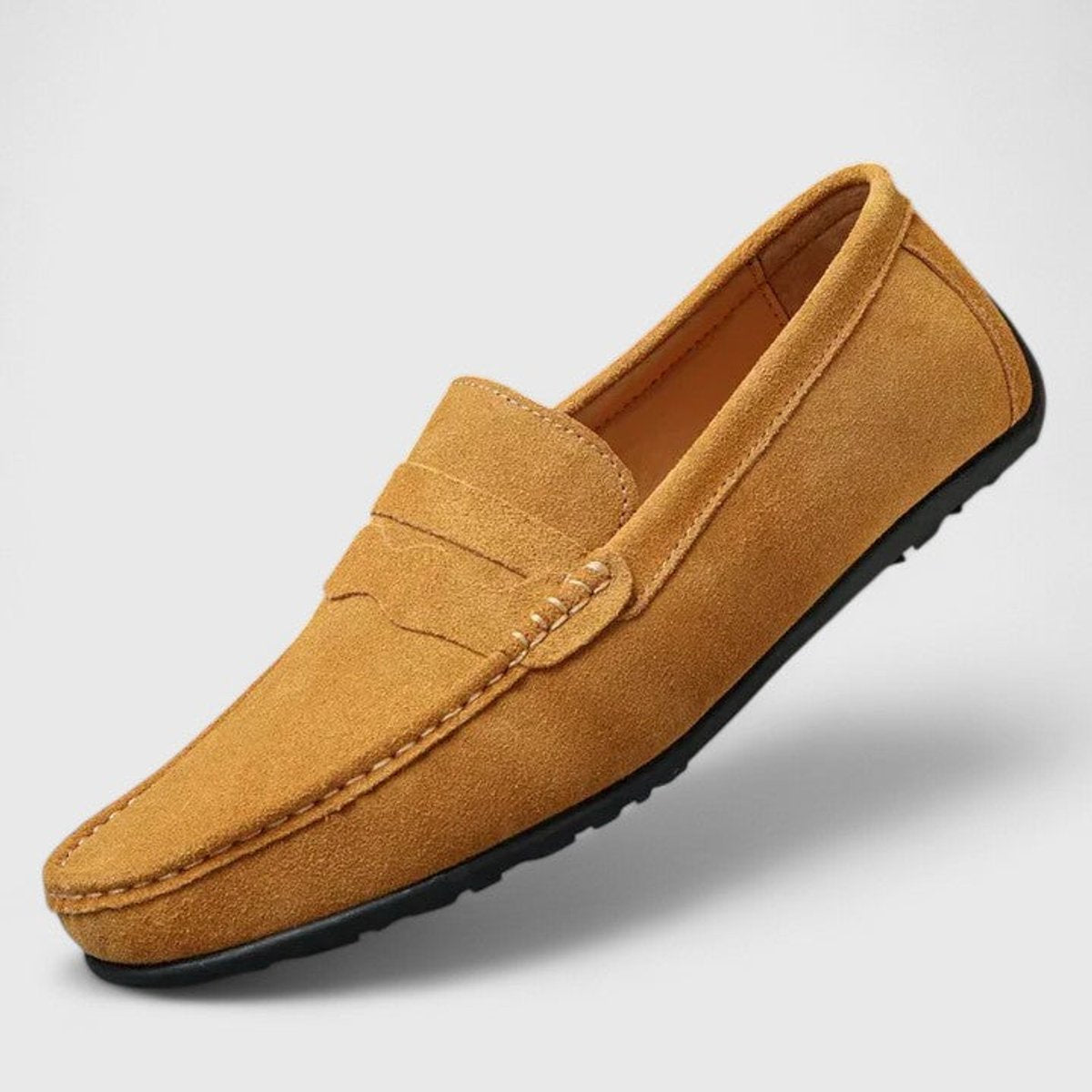 Mocassins penny en daim, camel