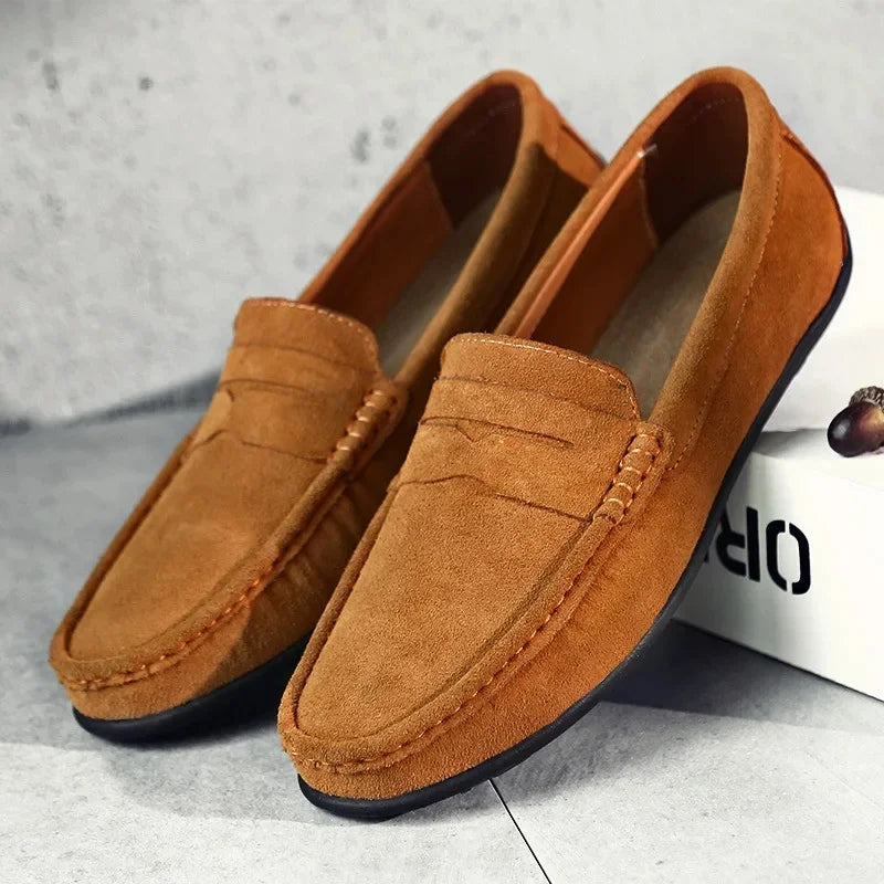 Mocassins penny à enfiler, marron