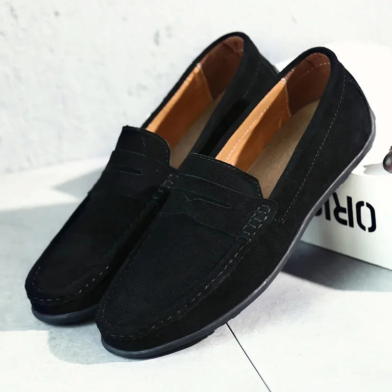 Mocassins penny à enfiler, noir