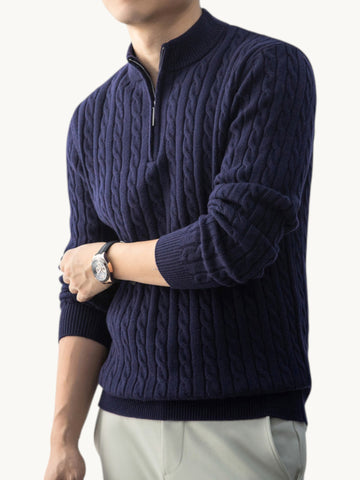 Pull col montant zippé