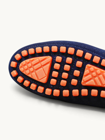 Mocassins à enfiler en cuir perforé