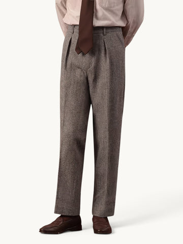 Pantalon droit plissé